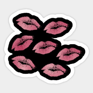 Kiss on the lips - rose Sticker